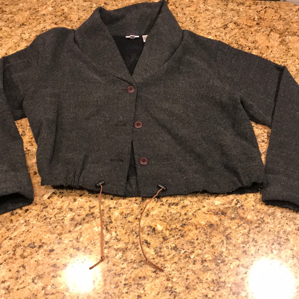 Gray waist jacket